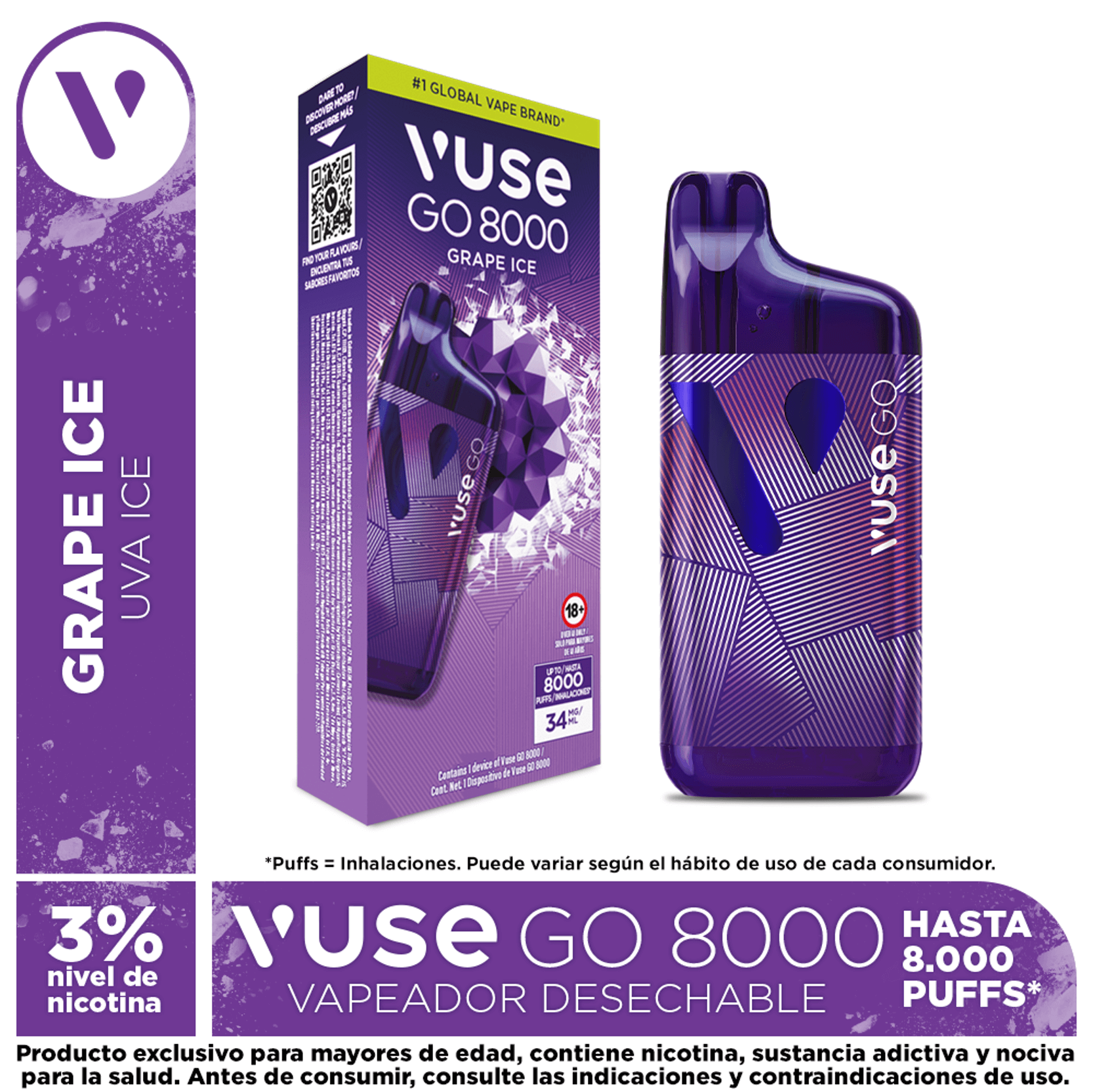 Vuse Go 8000 – Grape Ice