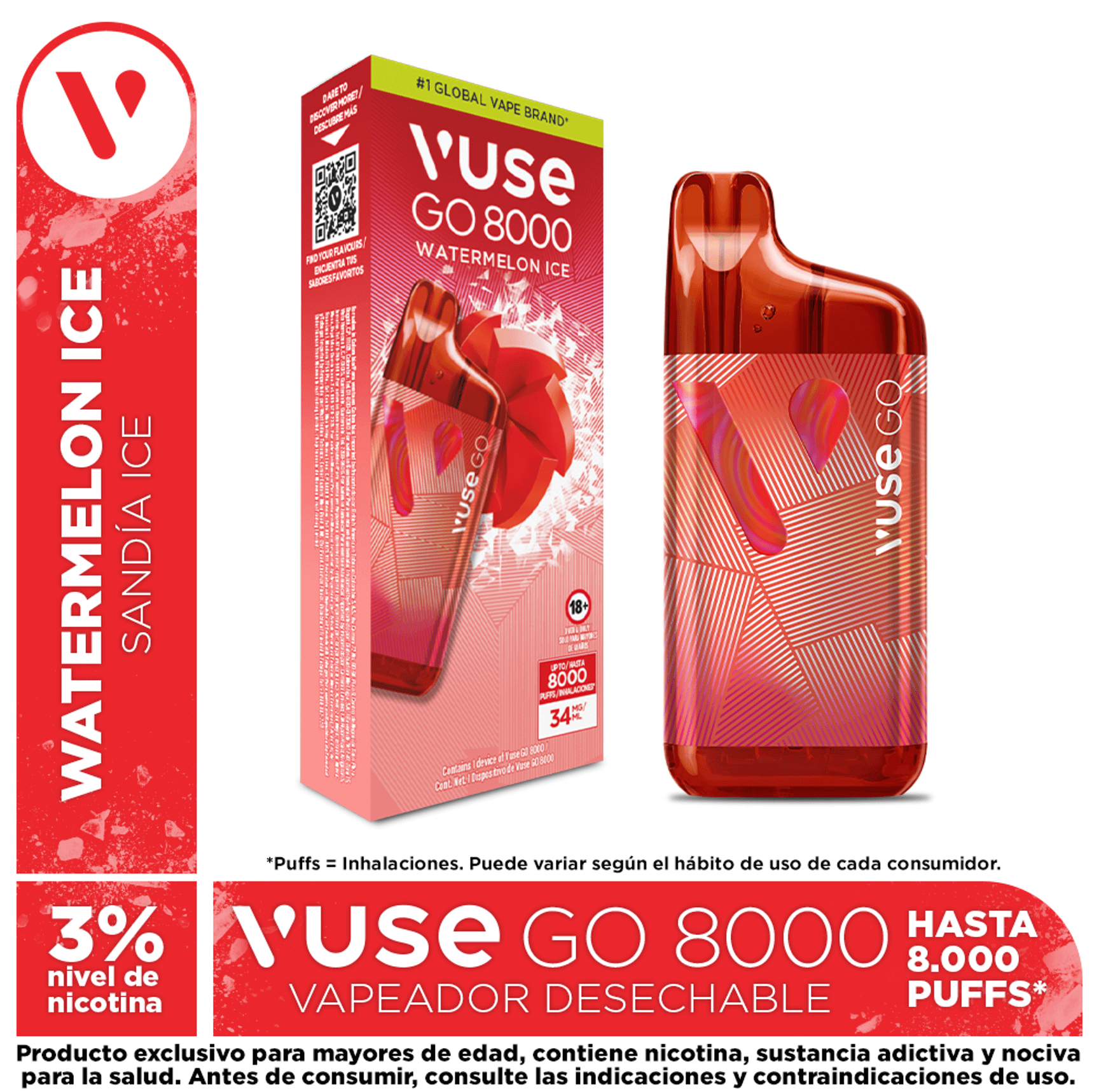 Vuse Go 8000 – Watermelon Ice